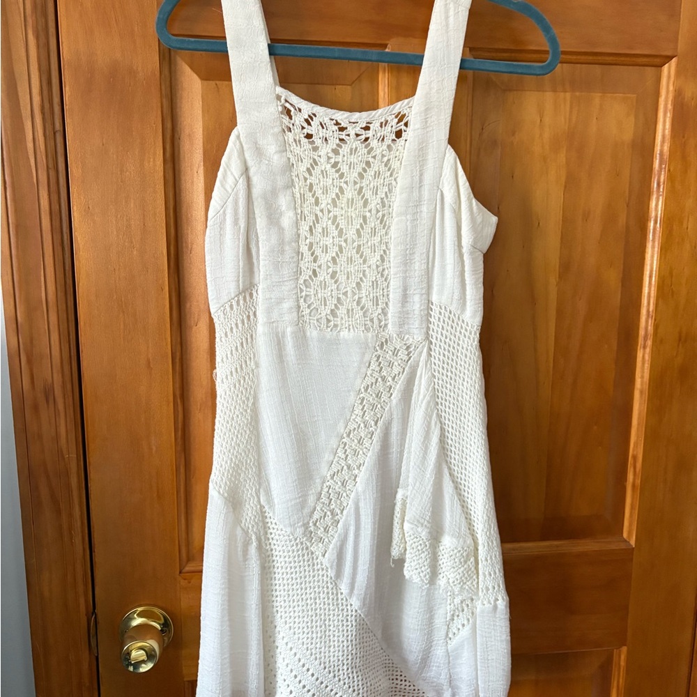 Nanette Lepore White Crochet Mini Dress
